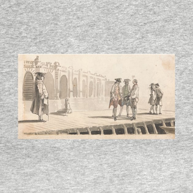 A Group of Men on Westminster Pier by Paul Sandby by Classic Art Stall